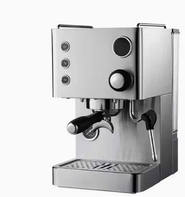 CRM3007L 가정용 럭셔리 커피 메이커 기계 우유 거품기 포함 소형 전문 라떼 카푸치노 에스프레소 2 in 1, 02 Silver