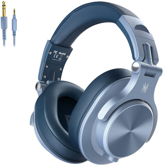 OneOdio A71 모니터링 DJ 헤드폰 전자피아노 헤드폰 고음질 극강 편안함 접이식 깔끔한 베이스 소음차단 헤드폰, 블루