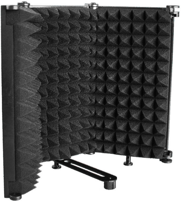 리플렉션 필터 마이크 방음판 미니 방음부스 홈레코딩 3단 접이식, 1개