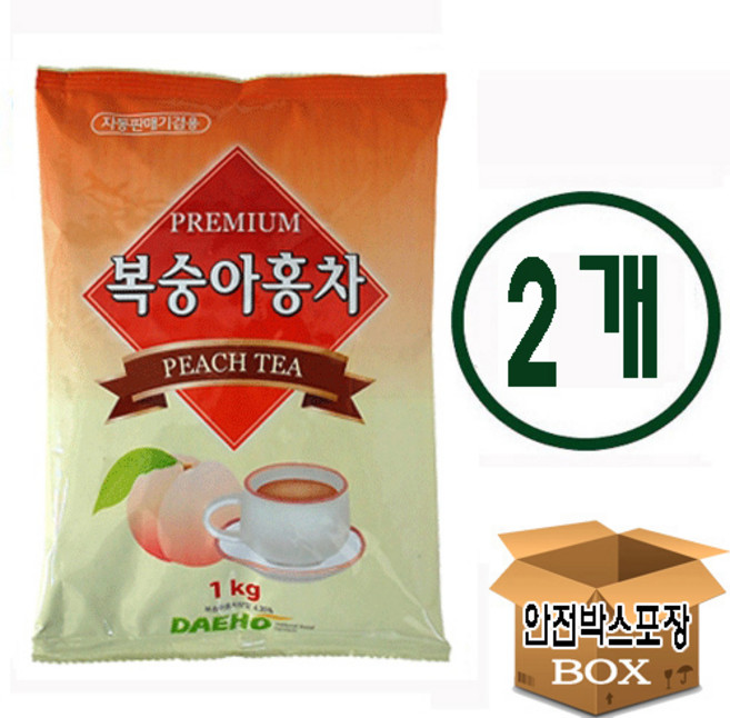 대호 복숭아홍차 프리미엄 자판기용, 2개, 1개입, 1kg