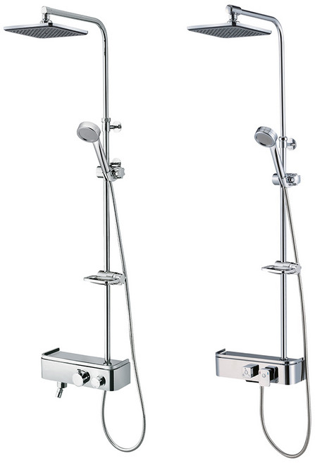 셀프리빙 고급형 선반형 해바라기 샤워기 수전 본체 무타공 [셀프영상 설치가능], B형, 1개, 혼합색상