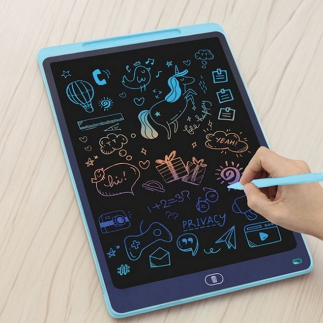 전자 드로잉 보드 20인치 필기 메모 학습 교육 놀이 태블릿 반복 사용 칠판 패드, 블랙