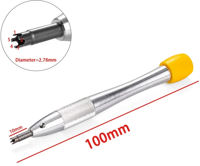 리차드-4/5 프롱용 시계 수리 도구 세트 리차드 밀 베젤 케이스 백 스크류 오프너용 스틸 스크루드라이버, 04 5-2.78mm 100