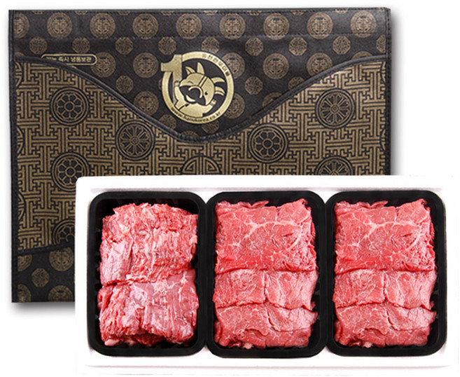 HC한우마을 한우 정육 선물세트 3칸(치마양지200g+소불고기200gx2팩), 1세트