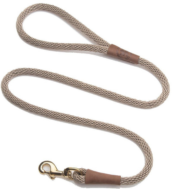 Mendota Pet 슬립 목줄 1cm3 x 리드 in 제조 콤보 1/2 1.2m4피트 ft 강아지 칼라 화이트 6 소형 품종용 8인치 중형, 탄, 0.95cm 1.8m