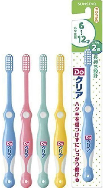 SUNSTAR 巧虎兒童牙刷, 1個, 小學生牙刷(6歲以上)顏色隨機