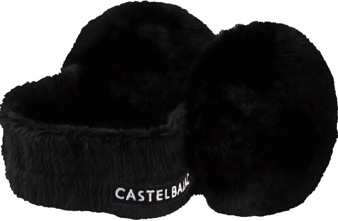 까스텔바작 여성용 방한 밴딩 퍼 골프 귀마개 CSW-68, Black, 1개