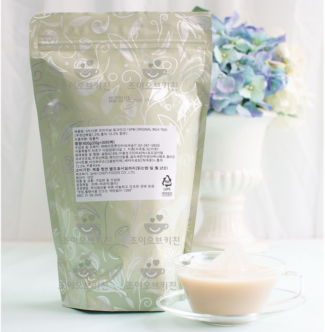 대만 3시 15분 오리지날 밀크티 벌크 30티백, 30개입, 1개