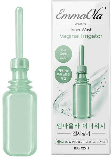 의료기기인증 질세정기 엠마올라 이너워시 여성청결제 일회용, 1개, 120ml