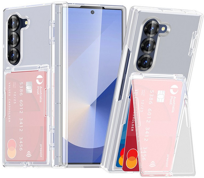 테크비 갤럭시 Z 폴드 5 6 7 오토 힌지 가드 카드 수납형 케이스