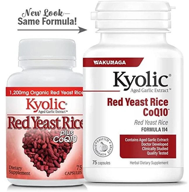교릭 Kyolic Aged Garlic Extract Red Yeast Rice 숙성 마늘 추출물 홍국 플러스 CoQ10 75 정 4병, 75정, 4개 - 쿠팡