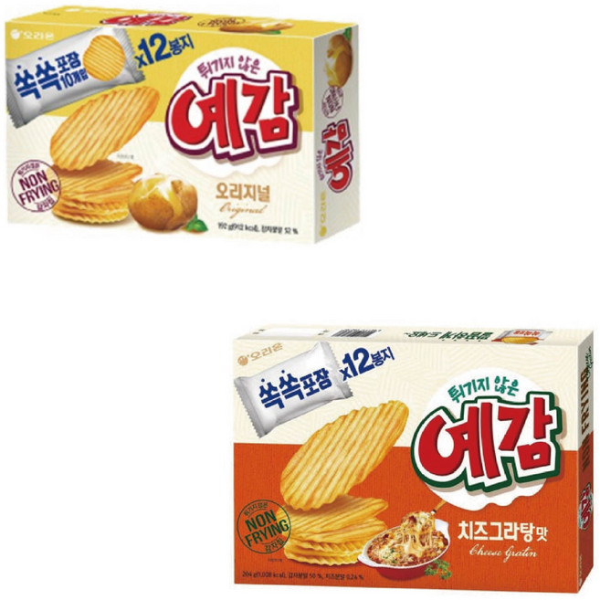 오리온 예감 치즈그라탕 204gx2개+오리지널 192gx2개[총4개]무료배송, 2세트