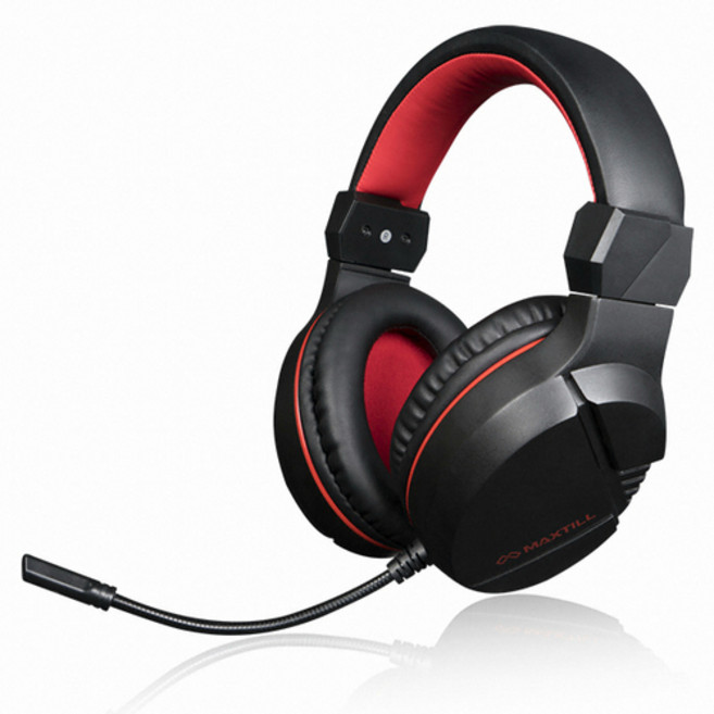 FL 맥스틸 TRON G1000 버추얼 7.1 채널 게이밍 헤드셋, 블랙