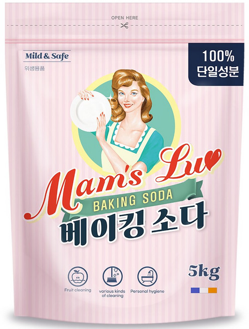 맘스럽 베이킹소다 파우치 프렌치 프리미엄, 5kg, 1개