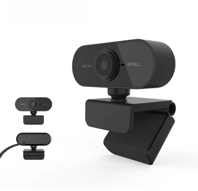 HD Webcam 1080p 웹캠 마이크 내장 PC 카메라 USB 컴퓨터 카메라, Black, CC1 웹캠
