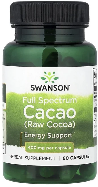 스완슨 풀 스펙트럼 카카오(로우 코코아) 400mg Swanson Full Spectrum Cacao (Raw Cocoa) 400 mg 60정 - 쿠팡