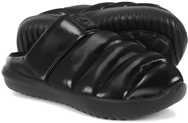 나이키 방한화 W24 남녀공용 털 슬리퍼 겨울 패딩 신발 블랙