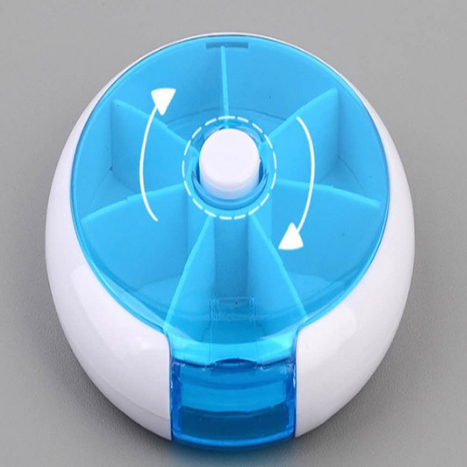 상세페이지참조 7칸 휴대용 회전케이스 요일별케이스휴대용, 1개