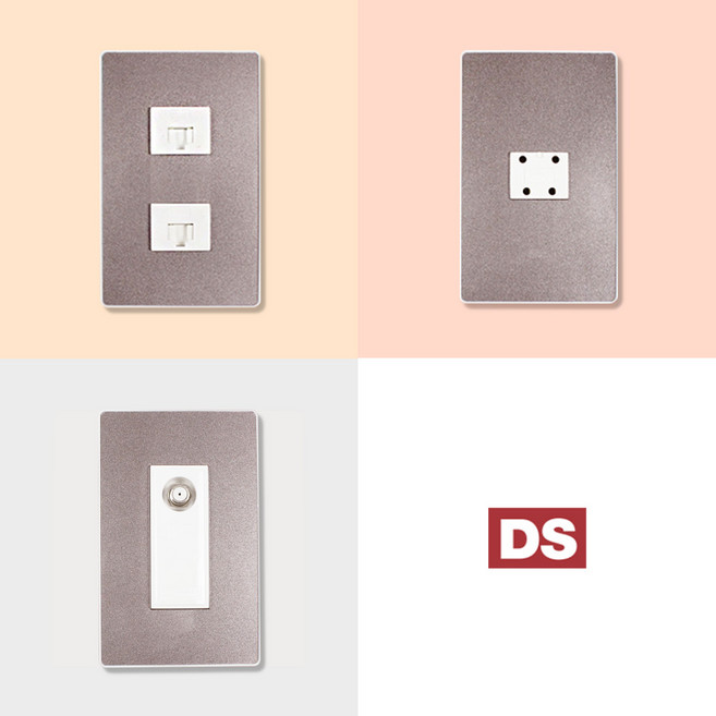 DS이엘씨 D4 로즈골드 화이트 통신 CATV 전화 인터넷 고급 모음 스위치 콘센트 커버 교체 디자인 인테리어 맹커버, 통신TV, 05_인터넷 8P, 1개