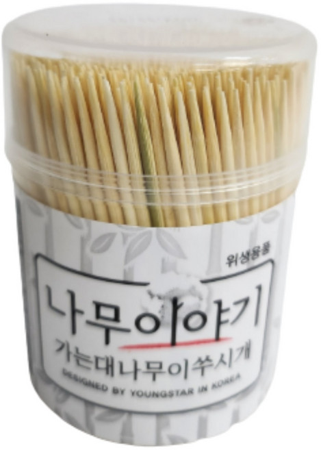 고급 대나무 가는이쑤시개 1통 (500개), 500개입, 1개
