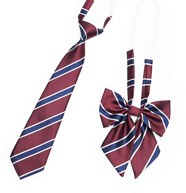 NT20 여자 교복 리본 넥타이 보타이 체크사선 나비 여학생타이 코스프레