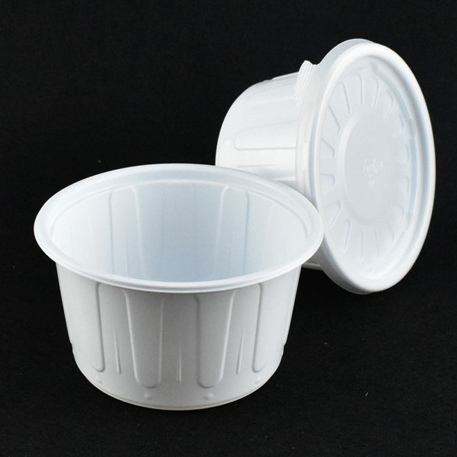 우리팩 일회용국용기 밥 소스 양념포장 AJ-105파이(중) 백색 200세트