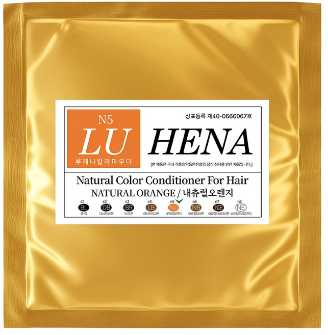 루헤나 루 헤나 파우더 염색 100g/수입 천연헤나/염색, 내츄럴오렌지, 1개