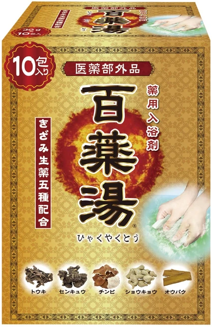[Amazon.co.jp 한정] 백약탕 약용 입욕제 생약 5종류+탄산수소나트륨 30g×10포, 30g, 10개 - 쿠팡