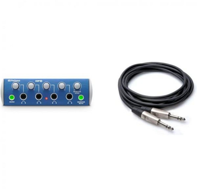 PreSonus HP60 6채널 헤드폰 앰프/믹서 실버, HP4_Amplifier + Balanced Inter, 1개