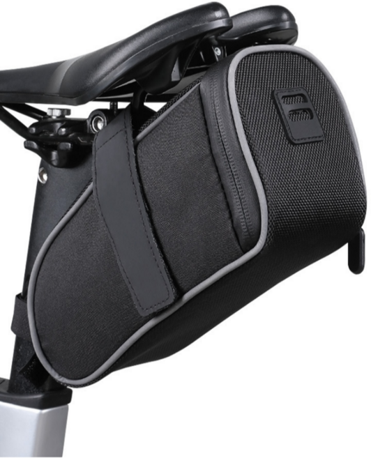 블루웨이브 자전거 안장 가방 프레임 대용량 핸들바 새들백, 1개, 블랙