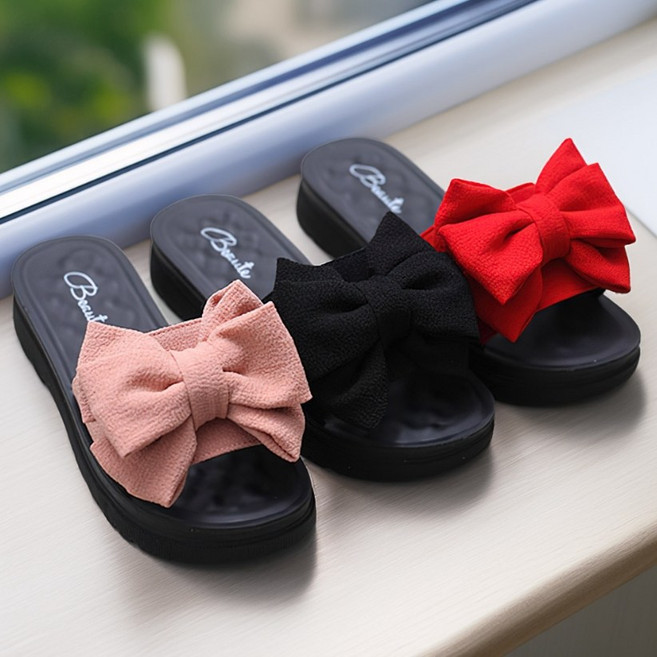 에바의홈 왕리본 여성 사무실 통굽 패브릭 H2336