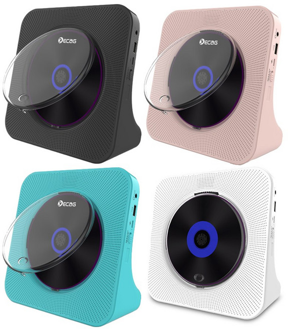 [SHAOMI] KECAG 블루투스 데스크탑 CD플레이어 유선버전, 화이트, 화이트   KECAG 블루투스 데스크탑 CD플레이어 유