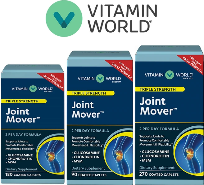 Vitamin World Triple Strength Joint Mover 비타민 월드 트리플 스트렝스 조인트 무버 글루코사민 콘드로이틴 MSM 270정, 1개 - 쿠팡