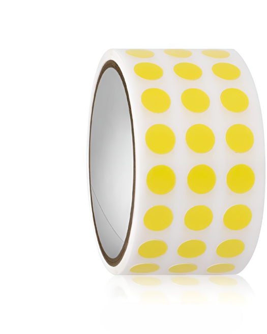 10000개입 도트 원형 스티커 6mm, 1세트, S5147 형광옐로우