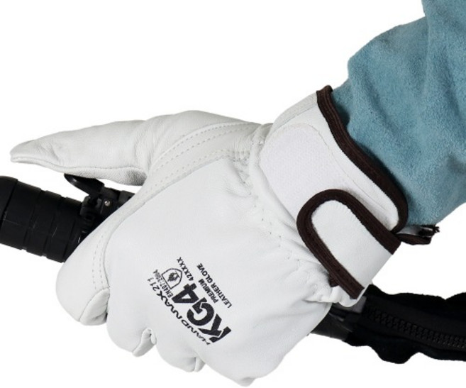 핸드맥스 알곤장갑 아크 티그 용접 작업 캠핑 장갑 KG-IV 산양가죽 1켤레, 흰색, 1개