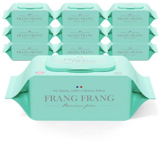 프랑프랑 비데 화장실용 물티슈 (무향) 80매입 10팩, 60g, 80매, 10개