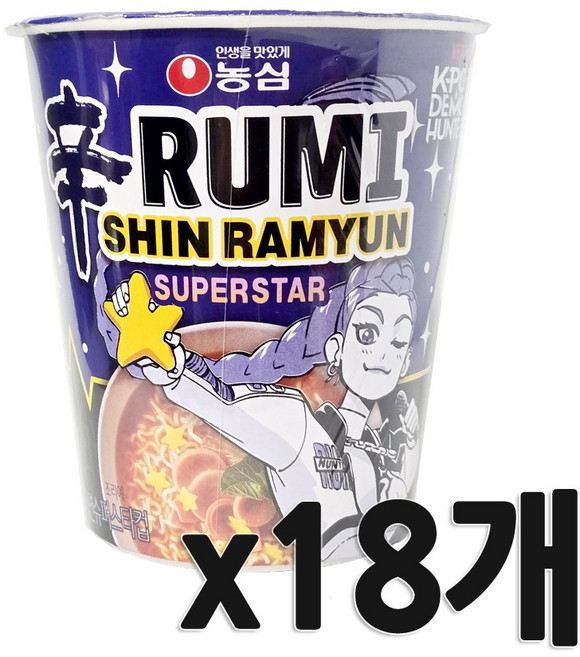 신라면 슈퍼스타컵 65g, 18개
