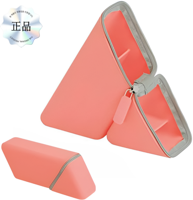 MAMY 실리콘 자석고정 스탠딩 필통, 1개, 코랄