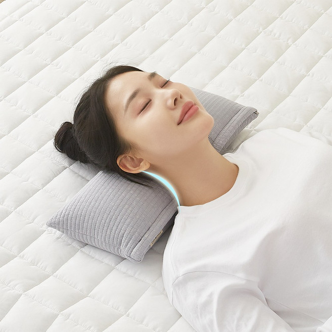 플로우민 피그먼트 빨아쓰는 경추베개, 그레이, 1개