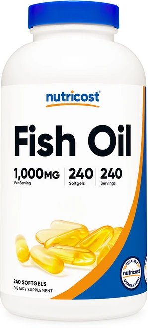 뉴트리코스트 피쉬오일 1000mg 소프트젤 240정, 1개 - 쿠팡