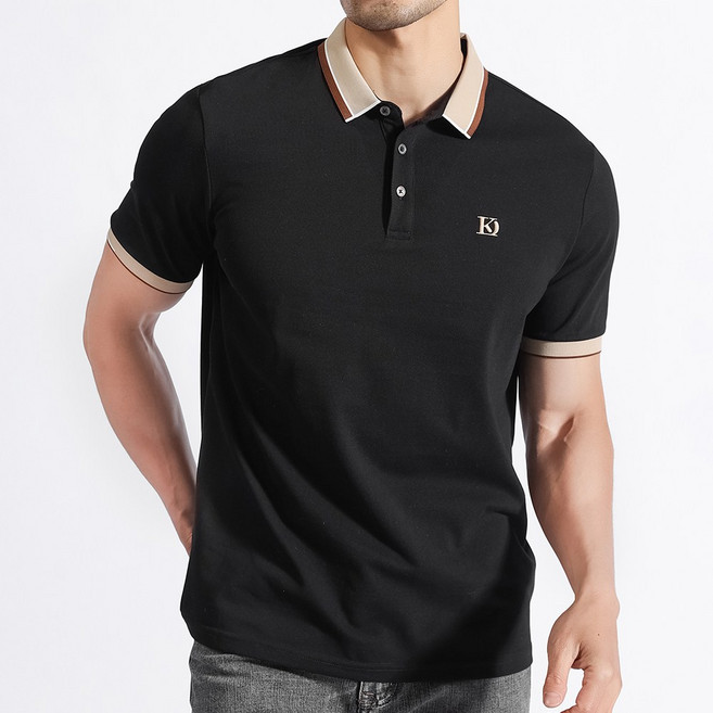 글리멜로 남성 여름 슬림 소프트 쿨론 폴로 카라 반팔 티셔츠