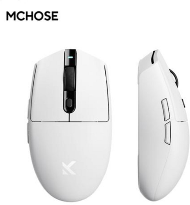 버티컬 마우스MCHOSE G3 1K 무선 마우스 12000dpi PAW3311 Bluetooth 삼중 모드 연결 경량 게임용, 02 G3 A White-500mAh