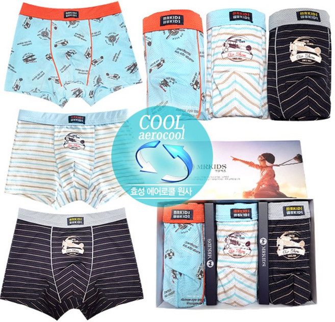 제이코튼 국산남아팬티 삼각 사각팬티 유아 아동 속옷 드로즈3매