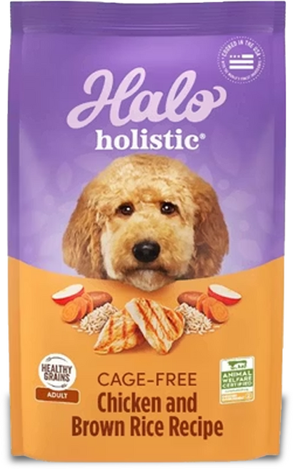 Halo 嘿囉 狗飼料 成犬健康糙米系列 鮮雞肉 3.5磅/10磅 (純鮮肉無肉粉/腸胃呵護配方), 1.59kg, 1個, 雞