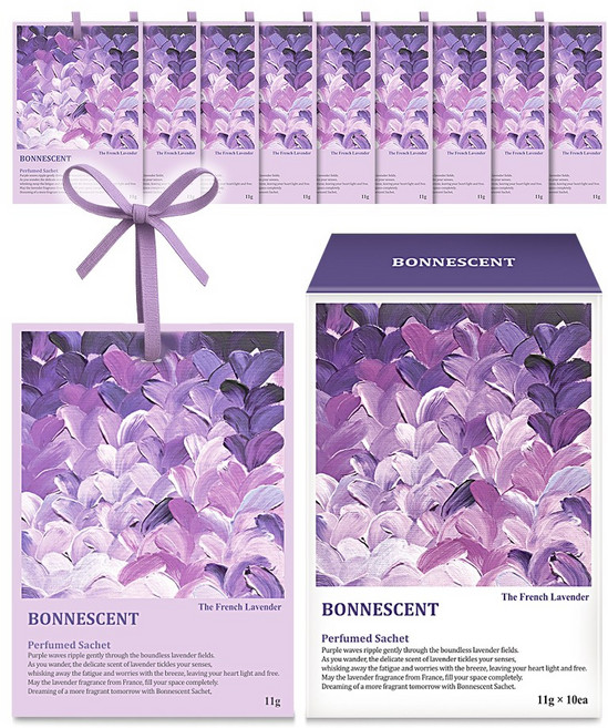 보네센트 샤쉐 옷장 방향제 더프렌치라벤더, 11g, 20개