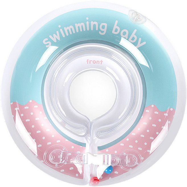 아이블린 스위밍 아기목튜브, 블루 핑크 도넛, 1개