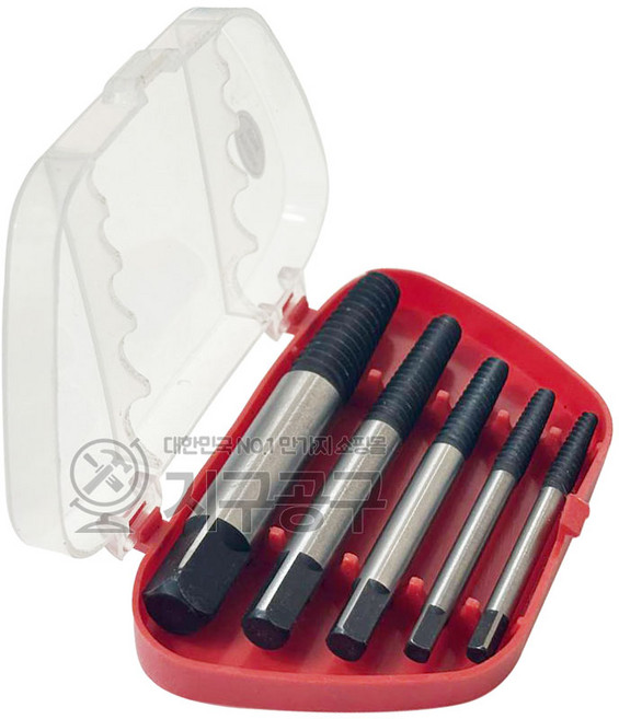 히다리탭 반대탭 세트 SET 5p 6p 나사 제거 분리 작업 빠꾸탭 볼트 리무버 빽탭 녹슨 부러진 마모된, 1개, 반대탭 5pcs 세트