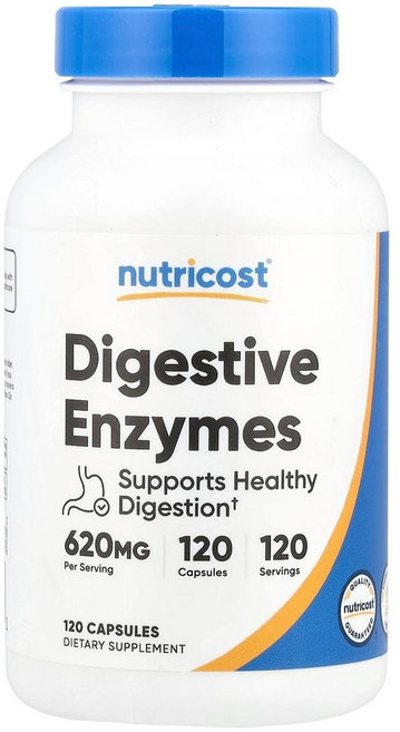 Nutricost Digestive Enzymes 620 mg 120 Capsules, 1개, 120정