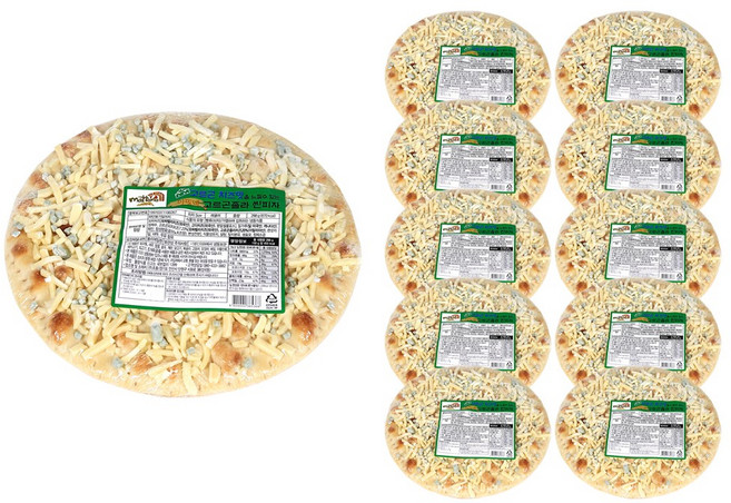푸드올마켓_ 조흥 마또네 고르곤피자 288g 10인치 /냉동 한박스 (288g x 10ea), 10개