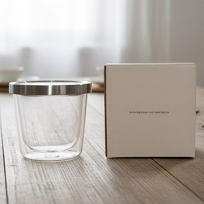 킨토 LT 티백 컵 내열유리 정품박스포함, 1개, 투명